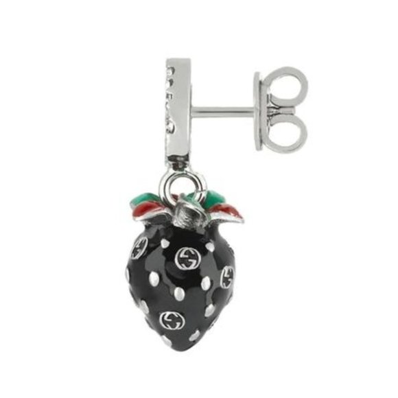 Gucci Earrings with Strawberry and Interlocking G NEW IN BOX - Picture 4 of 4